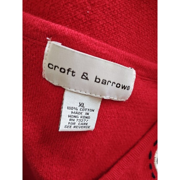 Valentine's Red Embroidered Novelty Sweater Vest Size XL 100% Cotton Teacher - Picture 4 of 4